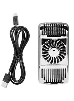 Buy Portable Semiconductor Radiator Cooling Fan Silver/Black in UAE