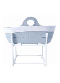 Buy Sleepee Moses Basket With Stand - Grey/White in UAE