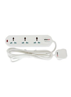 Buy 3-In-1 Power Extension T-Socket Adapter White in UAE