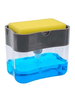 Buy 2-in-1 Sponge Rack Shelf Soap And Detergent Dispenser Pump Assorted in Egypt