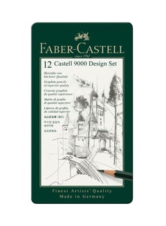 اشتري 12-Piece Castell Pencil أخضر/أبيض في السعودية