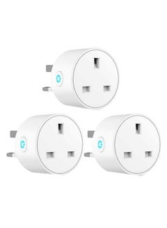 Buy 3-Piece Wireless Mini Smart Plug Set White 55 x 55mm in UAE