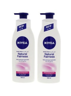 Buy Natural Fairness Body Lotion, Liquorice And Berry, All Skin Types, 400ml, Pack of 2 White in UAE