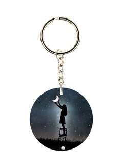 Buy Girl And The Moon Printed Keychain in Saudi Arabia