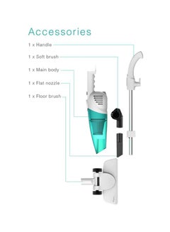 Deerma 2-In-1 Push-Rod Handheld Vacuum Cleaner 14 L 400 W DX118C Blue \u0026  White UAE | Dubai, Abu Dhabi
