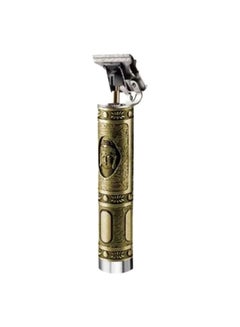 Buy KM-1974A Rechargeable Cordless Sculpture Head Carving Trimmer Gold/Silver 14.5x4centimeter in Egypt