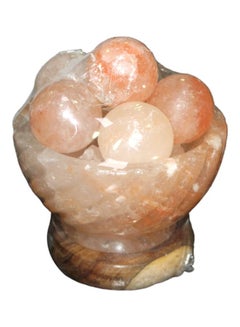 اشتري Bowl Salt Lamp With Ball And Chunk Beige/Orange 12x8x1.5centimeter في الامارات