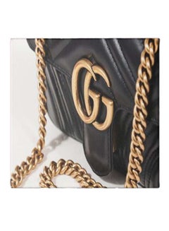 اشتري Gucci Bag Pattern Hidden Frame Canvas Wall Painting Gold/Black/White 50 x 50centimeter في السعودية