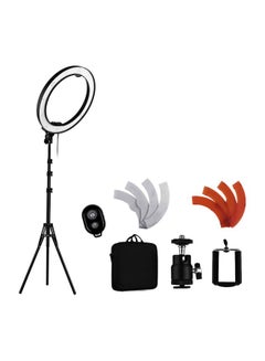 Buy LED Photography Ring Fill Light Black/Clear in UAE