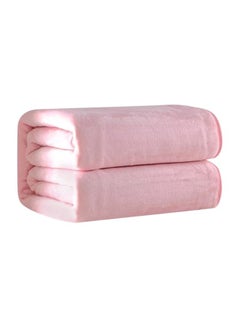Buy Flannel Fleece Bed Blanket Combination Pink 100x120centimeter in Saudi Arabia
