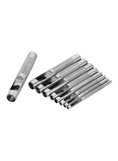 Buy 9-Piece Leather Puncher Silver 1x 2.5, 1x 3, 1x 4, 1x 5, 1x 6, 1x 7, 1x 8, 1x 9, 1x 10mm in UAE