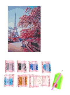 Buy DIY 5D Diamond Painting Embroidery Wall Decor Kit Pink/Blue 30 x 40centimeter in Saudi Arabia