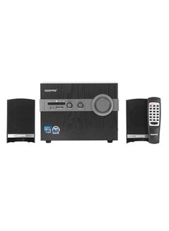 Buy 2.1-Channel Multimedia Speaker System With USB - SD Card Slots And FM Radio - Bluetooth GMS8516 Black in UAE