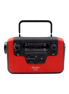 Buy Solar Powered FM Radio RD3888T Red/Black in UAE