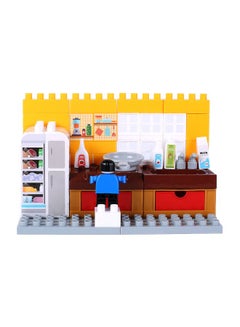 Buy 63-Piece Kitchen Theme Small Building Blocks Set HJ-35002D in Saudi Arabia