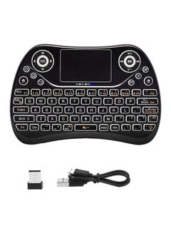 Buy Air Mouse Mini Wireless Keyboard With Touchpad Black in Saudi Arabia