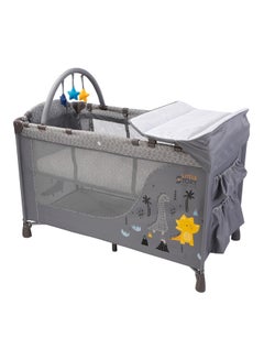 Buy Folding Cot And Playard, Baby Playpen For Babies, Toddlers, Kids, Portable Travel Baby Bed Cot - Convertible Crib For Kids Babies Suitable Age 0 Month-4+ Years Cot (Grey) in Saudi Arabia