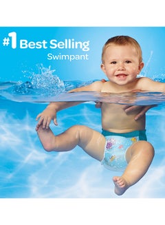 Buy Little Swimmer Disposable Swim Pants Diapers, 14+ Kg, 10 Count - Large, Easy Open Sides in Egypt