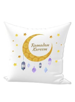 Buy Ramadan Kareem Letters Printed Pillow Multicolour 65 x 65cm in UAE