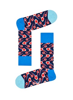 Buy Shooting Heart Crew Socks Navy in UAE