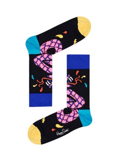 Buy Tropical Snake Crew Socks Black in UAE