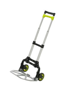 Buy Heavy Duty Aluminum Foldable Hand Truck Black/White in Saudi Arabia