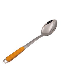 Buy Stainless Steel Spoon Silver/Orange 35x6.5cm in Saudi Arabia