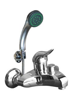 Buy Cold And Hot Shower Mixer Faucet With Shower Set Silver in Saudi Arabia