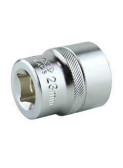 Buy 1/2 Inch DR Flank 6PT Socket Silver in UAE