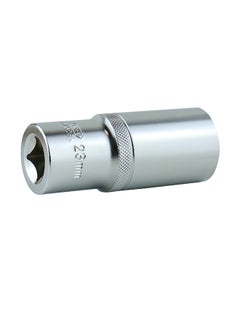 Buy 1/2 Inch DR Flank 6PT Socket Silver in UAE