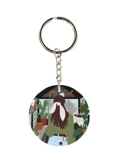 Buy Cartoon Printed Double-Sided Keychain in UAE