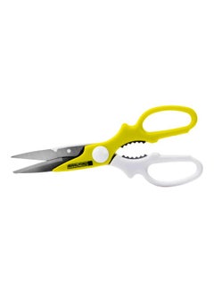 Buy Stainless Steel Kitchen Scissors White/Green/Silver 23X8.3cm in UAE