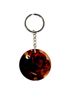 Buy Rose Printed Dual Sided Keychain in UAE