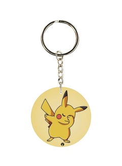 Buy Pikachu Printed Dual Sided Keychain in UAE