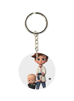 Buy Boy And Baby Printed Double Sided Keychain in UAE