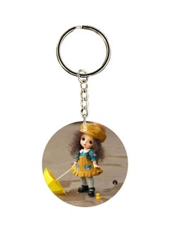 Buy Doll Printed Double Sided Keychain in UAE