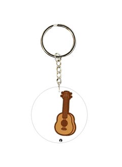 Buy Guitar Printed Double Sided Keychain in UAE