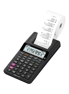 Buy 12-Digit Portable Calculator HR-8RC-BK-DC Black in UAE