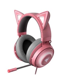 اشتري Kraken Kitty RGB USB Gaming Headset, THX 7.1 Spatial Surround Sound, Chroma RGB Lighting, Retractable Active Noise Cancelling Mic, Lightweight Aluminum Frame for PC في السعودية