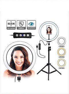 Buy Dimmable Photography LED Selfie Ring Light Black in Saudi Arabia
