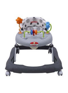 Buy Foldable Baby Walker With 3 Position Adjustable Height And Musical Toy Bar in UAE