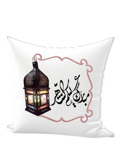 Buy Ramadan Lantern Microfiber Printed Decorative Pillow Multicolour 45x45cm in UAE