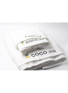 Buy 3-Piece Egyptian Cotton Towel Set White Hand Towel (32x32), Face Towel (45x80), Body Towel (70x140)centimeter in UAE