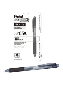 Buy 12-Piece Energel Retractable Gel Pen Set Black in UAE