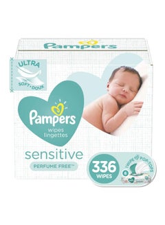 Buy Sensitive Baby Wipes 6 Pop-Top Packs x 56 Wipes, 336 Count in UAE