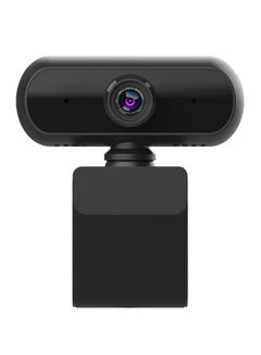 Buy Full HD Wide Angle USB2.0 Webcam With Mic Black in Saudi Arabia