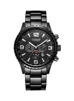 Buy men Stainless Steel Analog Watch 8056 - 45 mm - Black in UAE