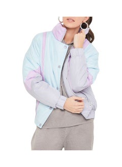 Buy Cascade Contrast Puffer Jacket Blue in UAE