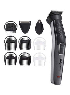 Buy Carbon Titanium 10-In-1 Multi Trimmer For Men, 200 Grams Lightweight Design, High Power 60 Minutes Cordless Use, Attachments For Multiple Body Hair Trim And Washable Heads - MT727SDE, Black Grey/Black/White in Saudi Arabia
