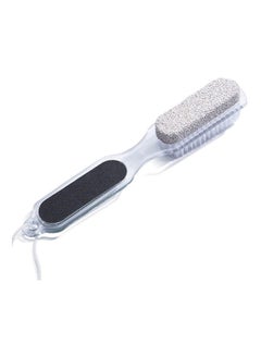 Buy 4-In-1 Pumice Stone Double Sided Foot File Clear/Grey 22cm in UAE